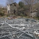 Instalaciones de Cerredo tras el accidente que mató a cinco mineros leoneses.