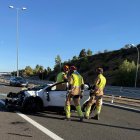 Accidente vial AP-66, km 142, sentido Asturias, a la altura de La Virgen del Camino.