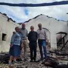 Un momento de la visita de Manuel Bretón a León.