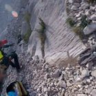 Lugar donde quedó atrapada la mujer alemana que finalmente ha fallecido