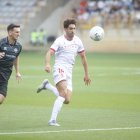 Rubén Sobrino se mostró muy trabajador en ataque mientras estuvo en el campo.