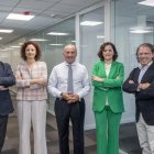 Pablo Junceda, con parte de su equipo directivo.