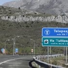 Cartel anunciador del peaje en la AP-66.