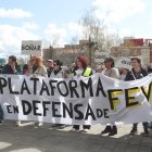 Las protestas de los leoneses en demanda de una solución para que Feve llegue al centro se han multiplicado.