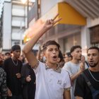 Jóvenes participantes en las protestas en Marruecos.