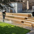 Limpieza en el parque del Melgar.