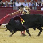 El diestro leonés durante su última faena en la Feria del Pilar de Zaragoza.