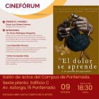 Cartel sobre la proyección del documental.