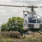Imagen del helicóptero que la Guardia Civil cede a la Escuela de Ingenierías Industrial, Informática y Aeroespacial.