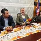 Javier Morán, Eduardo Morán y Zineb Bouzian en la presentación de la Feria.