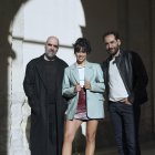 Los actores de la película 'Golpes' Luis Tosar (i), Teresa Garzón (c) y Jesús Carroza (i).