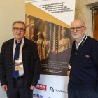 Manuel Fernández y Carlos Villanueva, durante la celebración de las jornadas de Raquis en León.