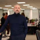De los Santos, en la redacción de Diario de León.