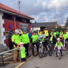 La Marcha Ciclista Popular a favor de la ELA, esta mañana.