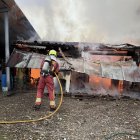 Incendio en el hostal de Valdearcos.