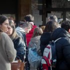 Aspirantes al MIR en otro de los exámenes celebrados en León.
