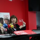 Mario Rivas y Mabel Fernández en la rueda de prensa de hoy en Ponferrada