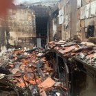 Estado en el que quedó la vivienda tras el incendio.
