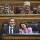 Pedro Sánchez junto a María Jesús Montero.