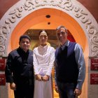 El presidente Pedro Sánchez junto al cocinero español Lucas Garigliano.