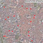Localización de las nuevas plazas de estacionamiento para personas con movilidad reducida.