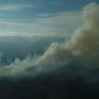 Vista aérea del incendio