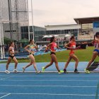 Celia Ponga (en el centro de la corredoras) acabó tercera en la prueba de 5.000 metros marcha del Campeonato de España de Federaciones Autonómicas sub-18.