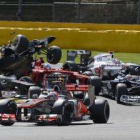 Fotogalería del choque múltiple en el Circuito de Spa