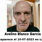Cartel de SOS Desaparecidos con la foto de Avelino García. DL