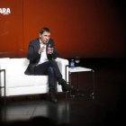 El dirigente abertzale Arnaldo Otegi interviene en un foro organizado por el diario ‘Gara’. JUAN HERRERO