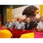 Felipe Zapico, Manuel Illana, Gustavo Postigo  y Victoriano del Río, durante la primera sesión de la