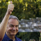 Zapatero ayer, durante el acto electoral que los socialistas celebraron en Valladolid. NACHO GALLEGO