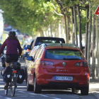Carril-bici en la avenida de la Libertad de Ponferrada, en una imagen de archivo.