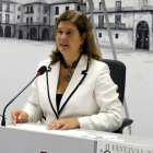 La Concejala Margarita Torres, durante el acto de presentación del Festival de teatro clásico. MARCIANO
