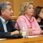 Los concejales del Partido Popular Elisardo Crespo, Aurora Baza e Isabel Fernández.
