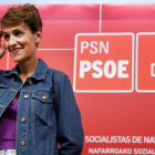 La candidata socialista a presidir Navarra, María Chivite. VILLAR LÓPEZ