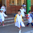 El primer día de clases en el colegio Campo de los Judíos.