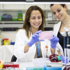 Violeta Serra (izquierda), líder del grupo de Terapias Experimentales del VHIO, junto a la investigadora posdoctoral Marta Palafox.