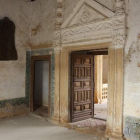 Interior del palacio renacentista de Grajal de Campos donde se aprecia su estado de conservación.