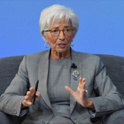 La directora del FMI, Christine Lagarde, en una mesa redonda el pasado mes de mayo. /
