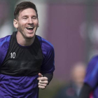 Leo Messi, durante un entrenamiento en la ciudad deportiva de Sant Joan Despí.