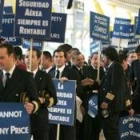 Protesta de pilotos en el aeropuerto de Barajas