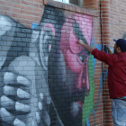 Uno de los grafiteros que participó en el festival.