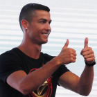 Ronaldo, durante su visita a China.