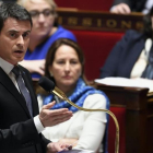 El primer ministro francés, Manuel Valls, en un pleno de la Asamblea General en París.