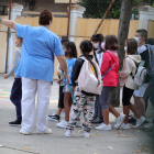 Primer día de colegio en Ponferrada. ANA F. BARREDO