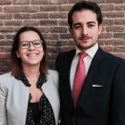 La ponferradina Marta Álvarez, junto a uno de sus compañeros. DL