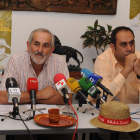 Matías Llorente y Valentín Martínez en la presentación de la fiesta campesina.
