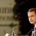 José Luis Rodríguez Zapatero durante su intervención en la reunión del Círculo de Economía