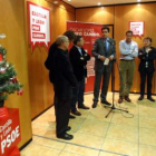 Óscar López, junto a dirigentes y colaboradores del PSOE de Castilla y León.